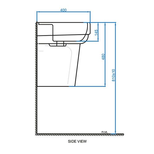 Uniek Half Pedestal Basin